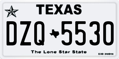 TX license plate DZQ5530