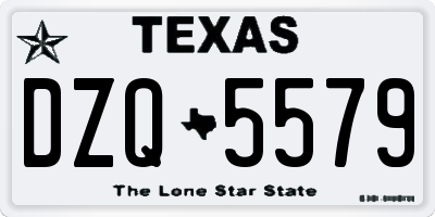 TX license plate DZQ5579