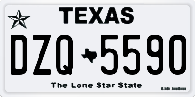 TX license plate DZQ5590
