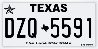 TX license plate DZQ5591