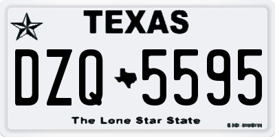 TX license plate DZQ5595