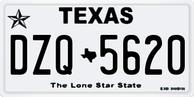 TX license plate DZQ5620