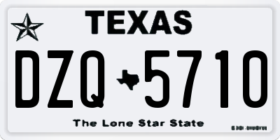 TX license plate DZQ5710