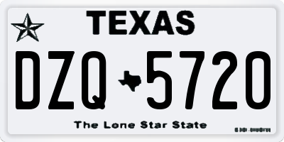 TX license plate DZQ5720