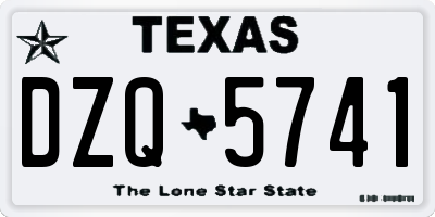 TX license plate DZQ5741