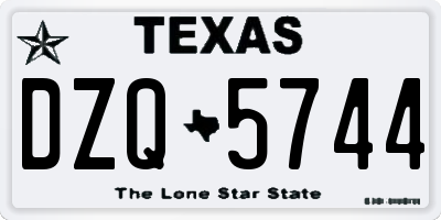 TX license plate DZQ5744