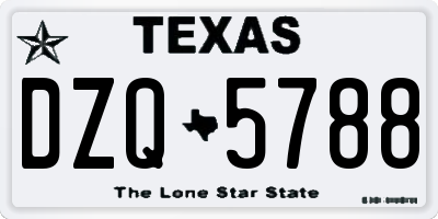 TX license plate DZQ5788