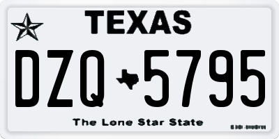 TX license plate DZQ5795