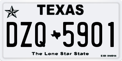 TX license plate DZQ5901