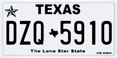 TX license plate DZQ5910