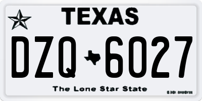 TX license plate DZQ6027
