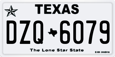 TX license plate DZQ6079