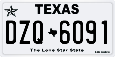 TX license plate DZQ6091