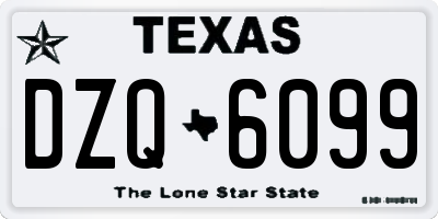 TX license plate DZQ6099
