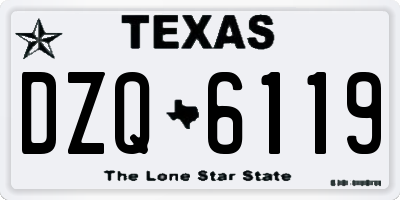 TX license plate DZQ6119
