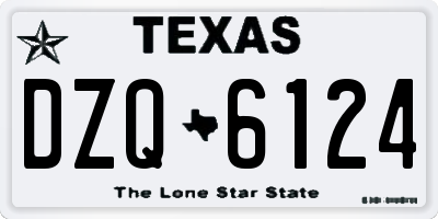 TX license plate DZQ6124