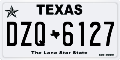 TX license plate DZQ6127