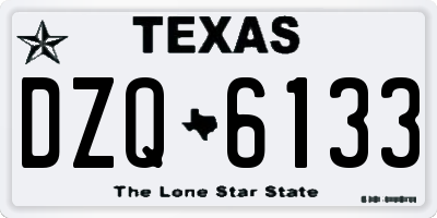TX license plate DZQ6133