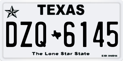 TX license plate DZQ6145