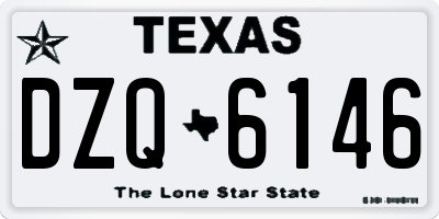 TX license plate DZQ6146