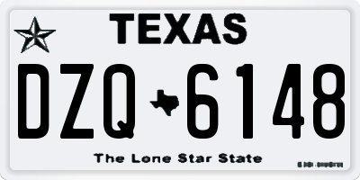 TX license plate DZQ6148