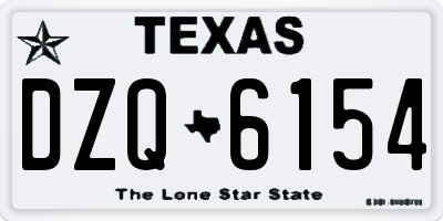 TX license plate DZQ6154