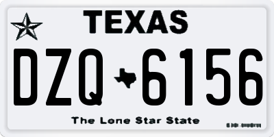 TX license plate DZQ6156