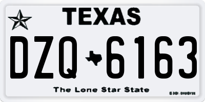 TX license plate DZQ6163