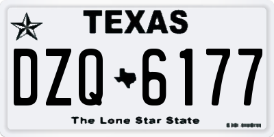 TX license plate DZQ6177