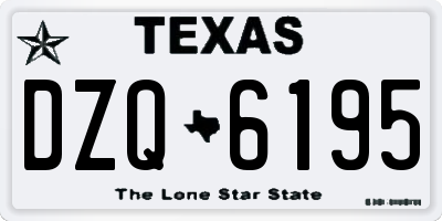 TX license plate DZQ6195