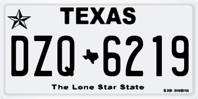 TX license plate DZQ6219