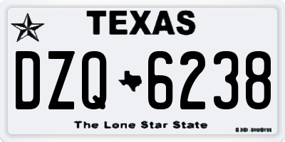 TX license plate DZQ6238
