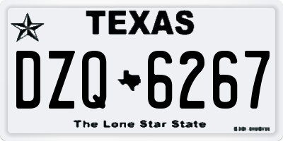 TX license plate DZQ6267