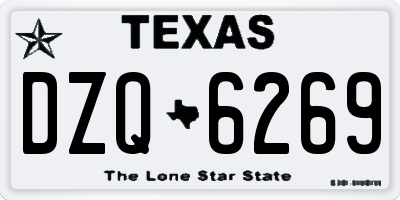 TX license plate DZQ6269