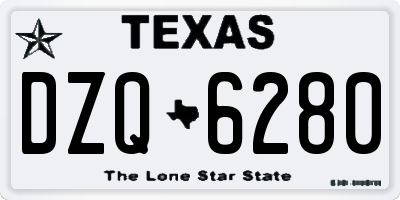 TX license plate DZQ6280