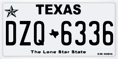 TX license plate DZQ6336