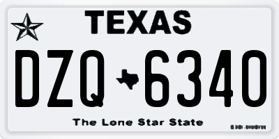 TX license plate DZQ6340