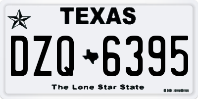 TX license plate DZQ6395