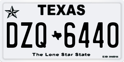 TX license plate DZQ6440