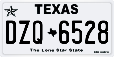 TX license plate DZQ6528