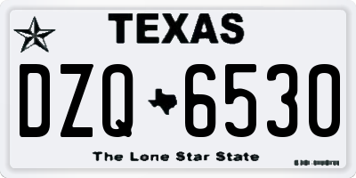 TX license plate DZQ6530
