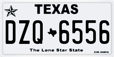TX license plate DZQ6556