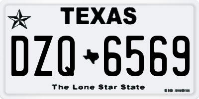TX license plate DZQ6569