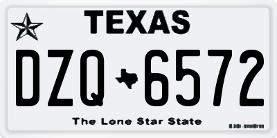 TX license plate DZQ6572