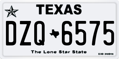 TX license plate DZQ6575