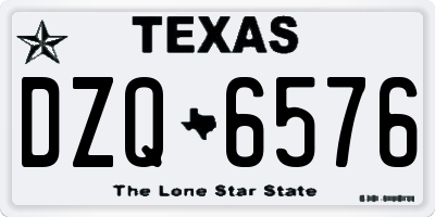 TX license plate DZQ6576