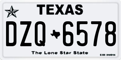 TX license plate DZQ6578