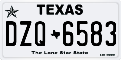 TX license plate DZQ6583