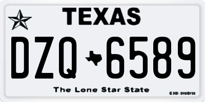 TX license plate DZQ6589