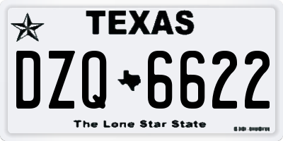 TX license plate DZQ6622